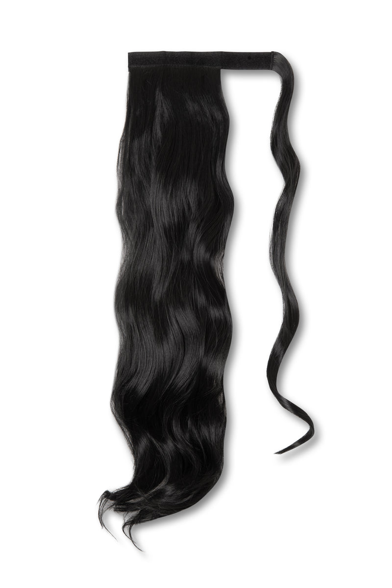 Synthetic Wrap Around Curly Ponytail  - #1B Jet Black