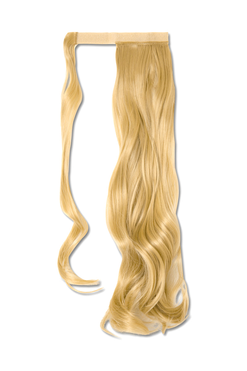 Synthetic Wrap Around Curly Ponytail  - #22 Light Golden Blonde