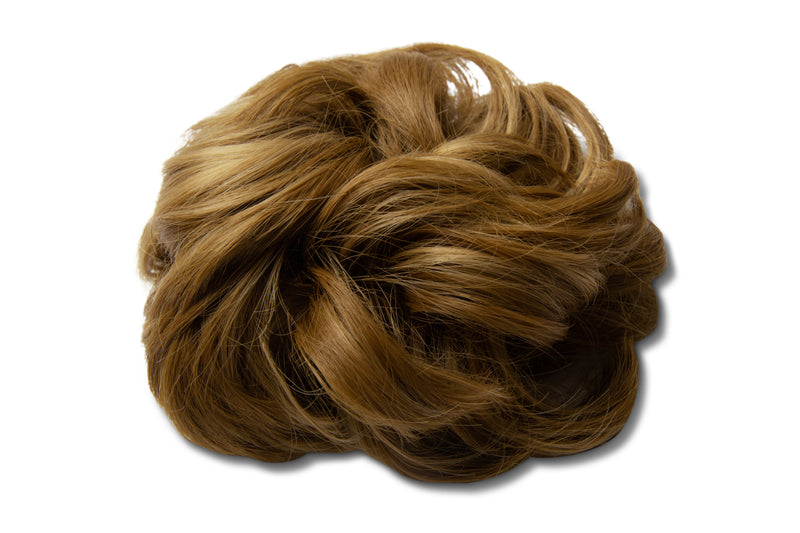 Synthetic Hair Extension Bun - #27H22 Light Golden Copper Beige Blonde