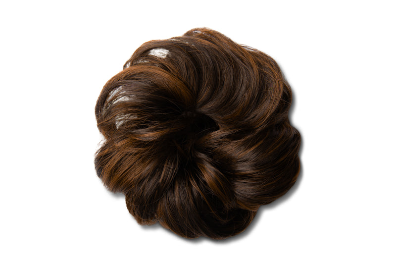 Synthetic Hair Extension Bun - #6AH30 Dark Golden Brown