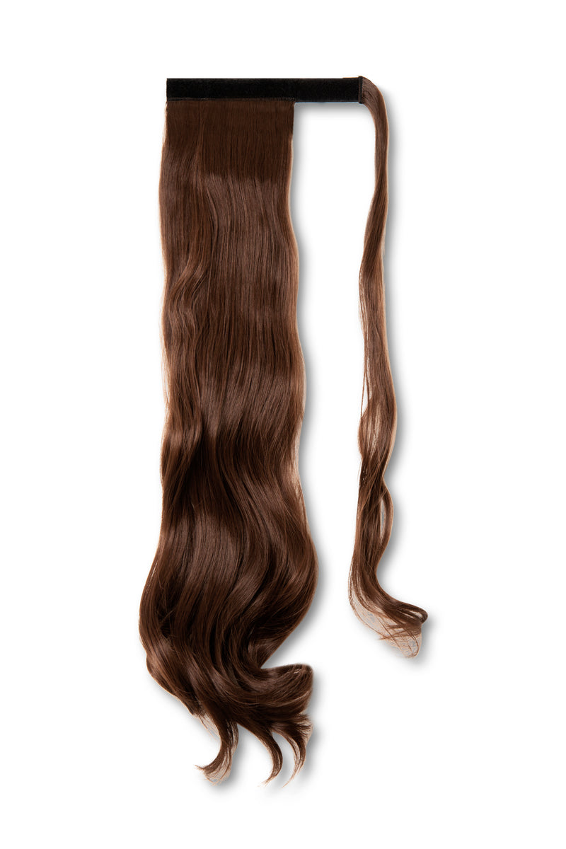 Synthetic Wrap Around Curly Ponytail  - #8 Dark Brown