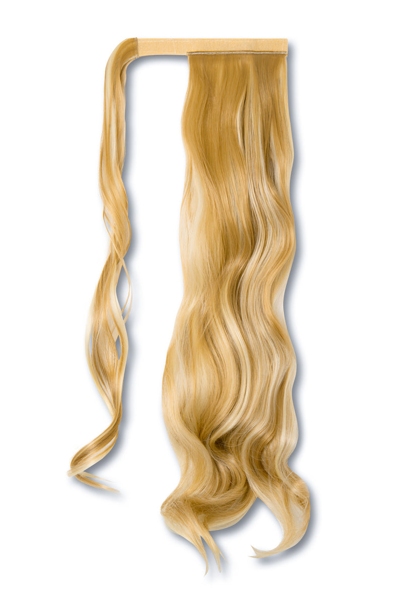 Synthetic Wrap Around Curly Ponytail  - #F27/613 Light Golden Vanilla Blonde