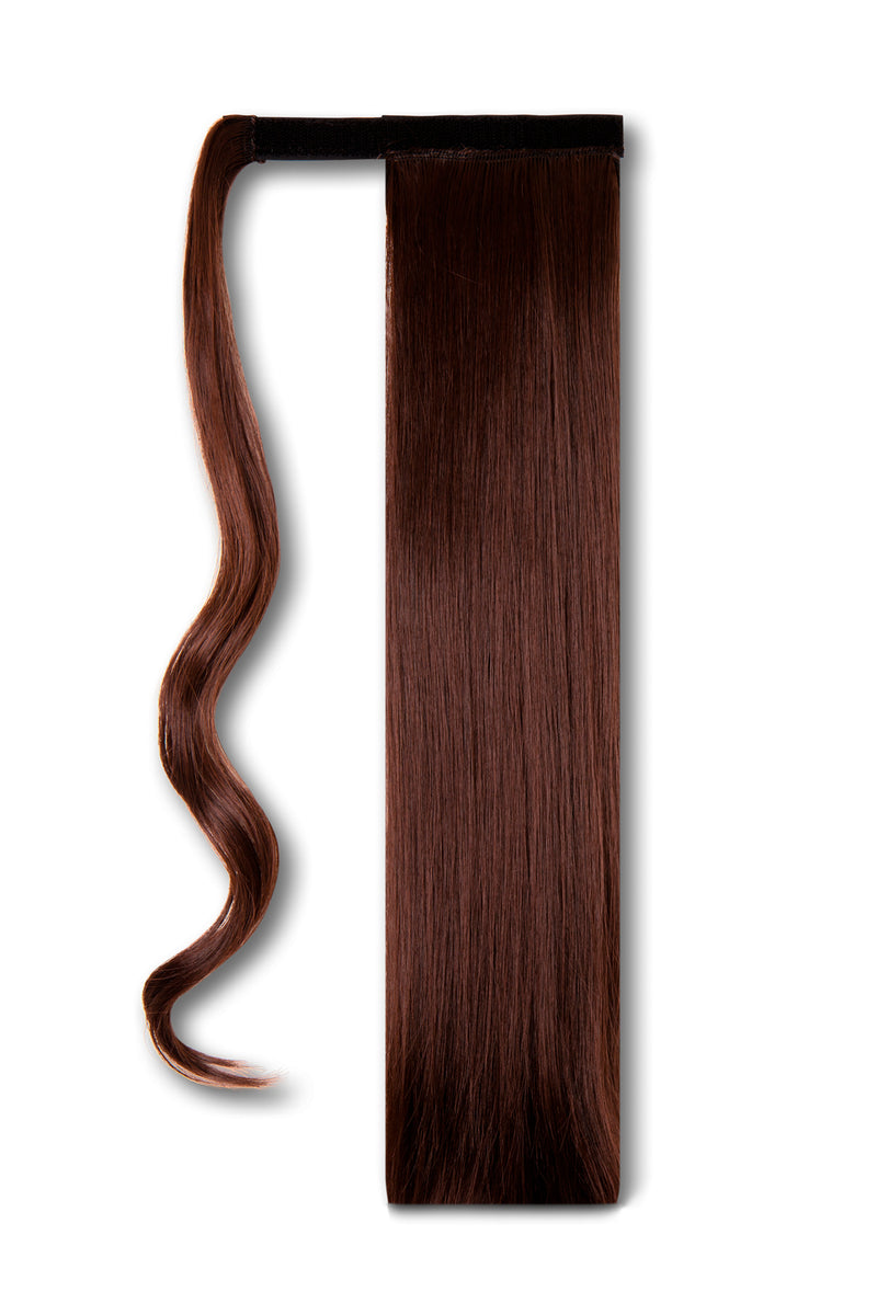 Synthetic Wrap Around Straight Ponytail - #M2/33 Iridescent Brown