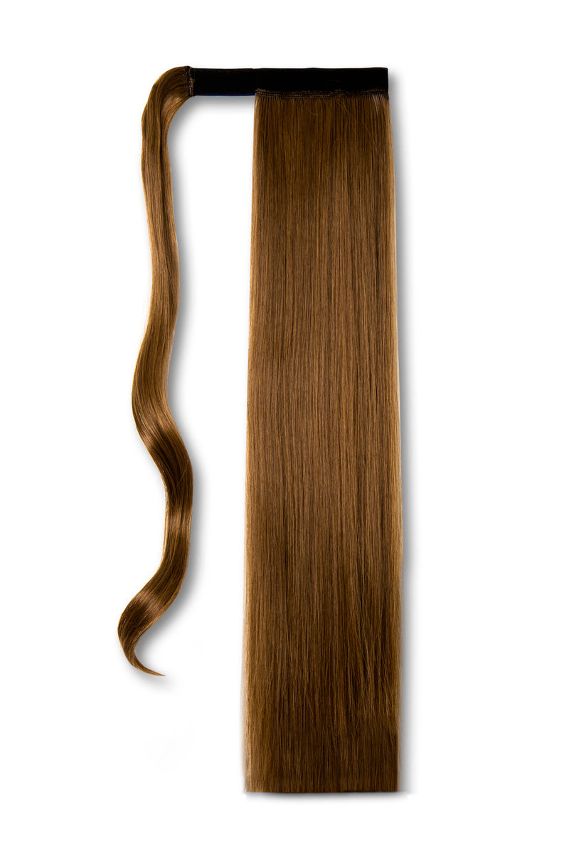 Synthetic Wrap Around Straight Ponytail - #M4/30 Light Chestnut Brown